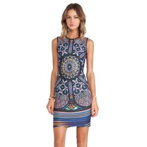 Clover Canyon REVOLVE Stained Glass Neoprene Dress size S